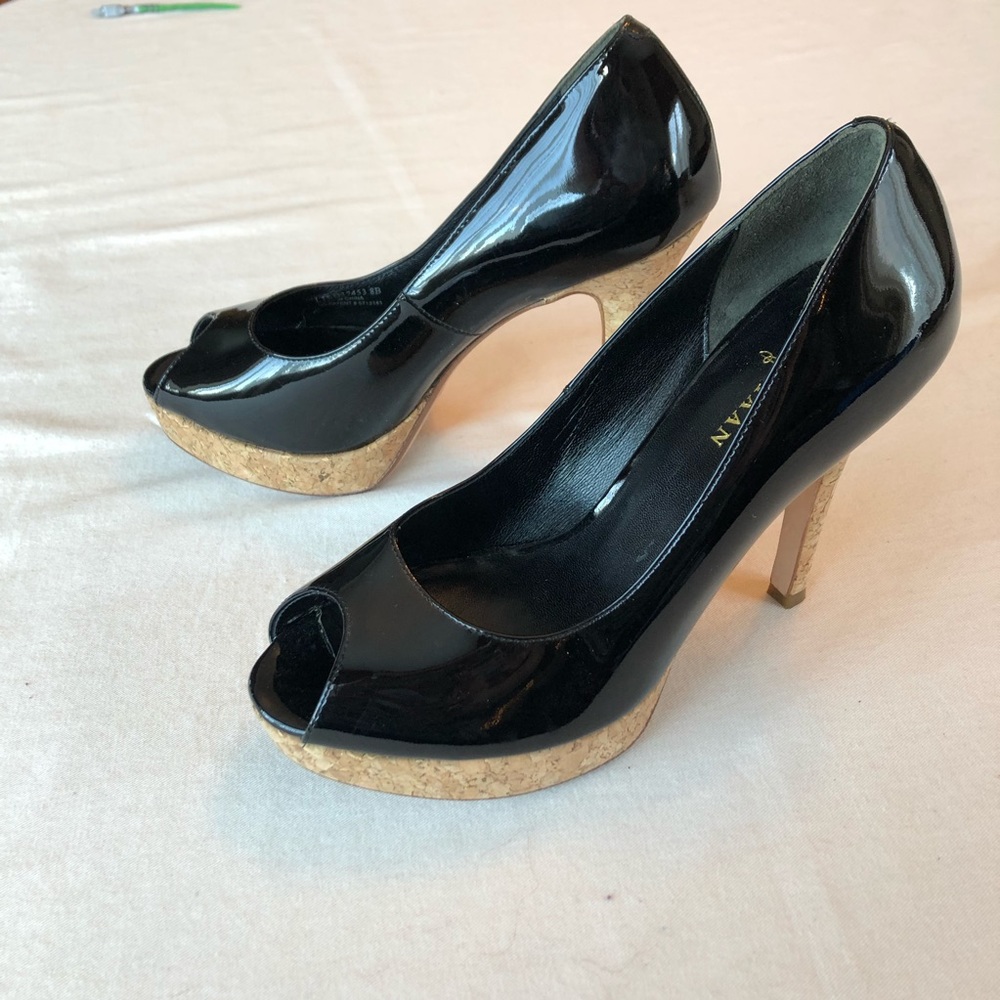 Cole Haan Nike Air Peep Toe Patent Heels 8